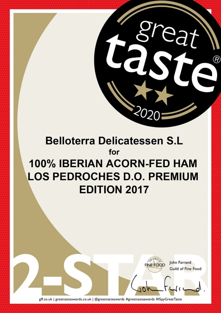Premio Great Taste 2020 a belloterra 2 estrellas