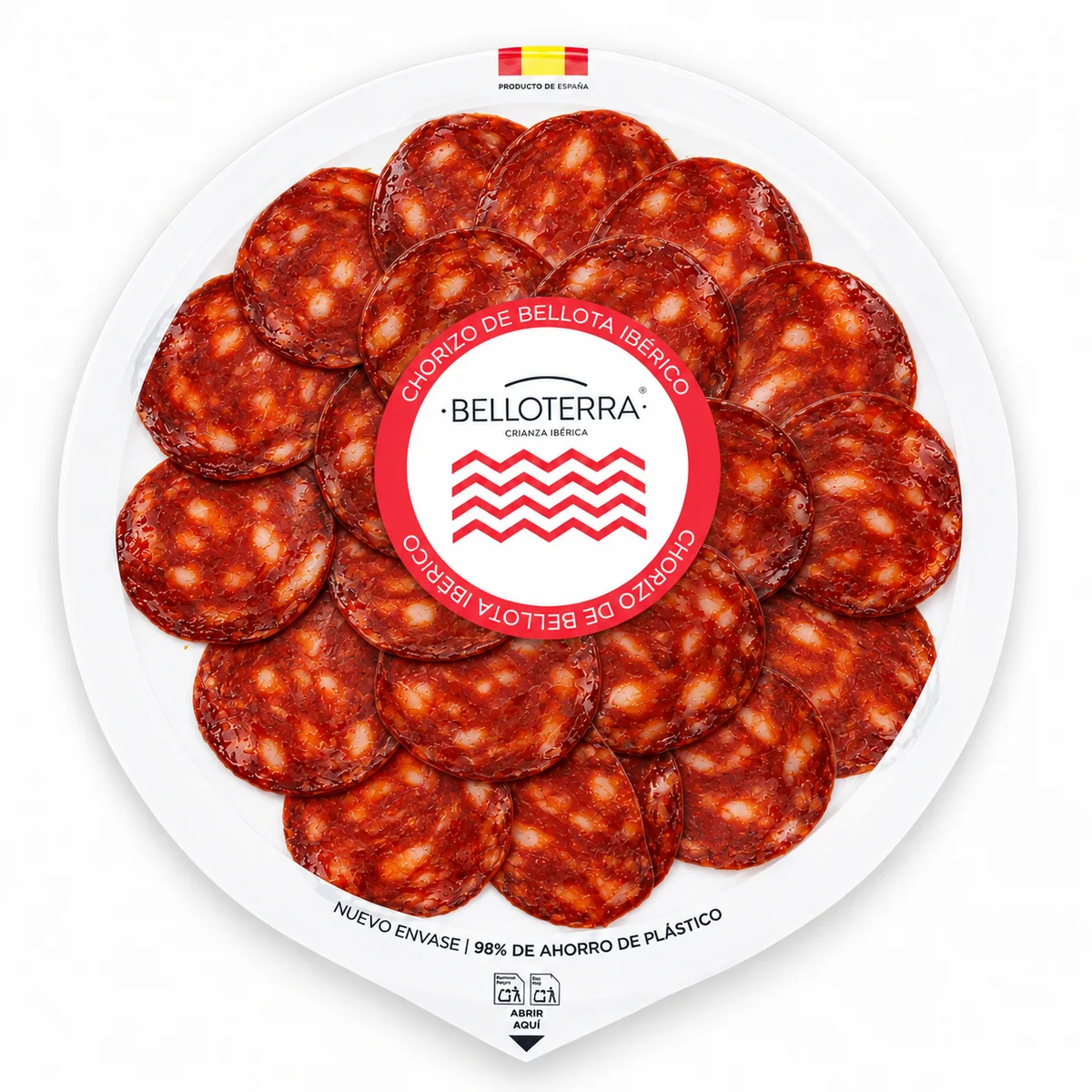 Chorizo de Bellota Ibérico Belloterra loncheado